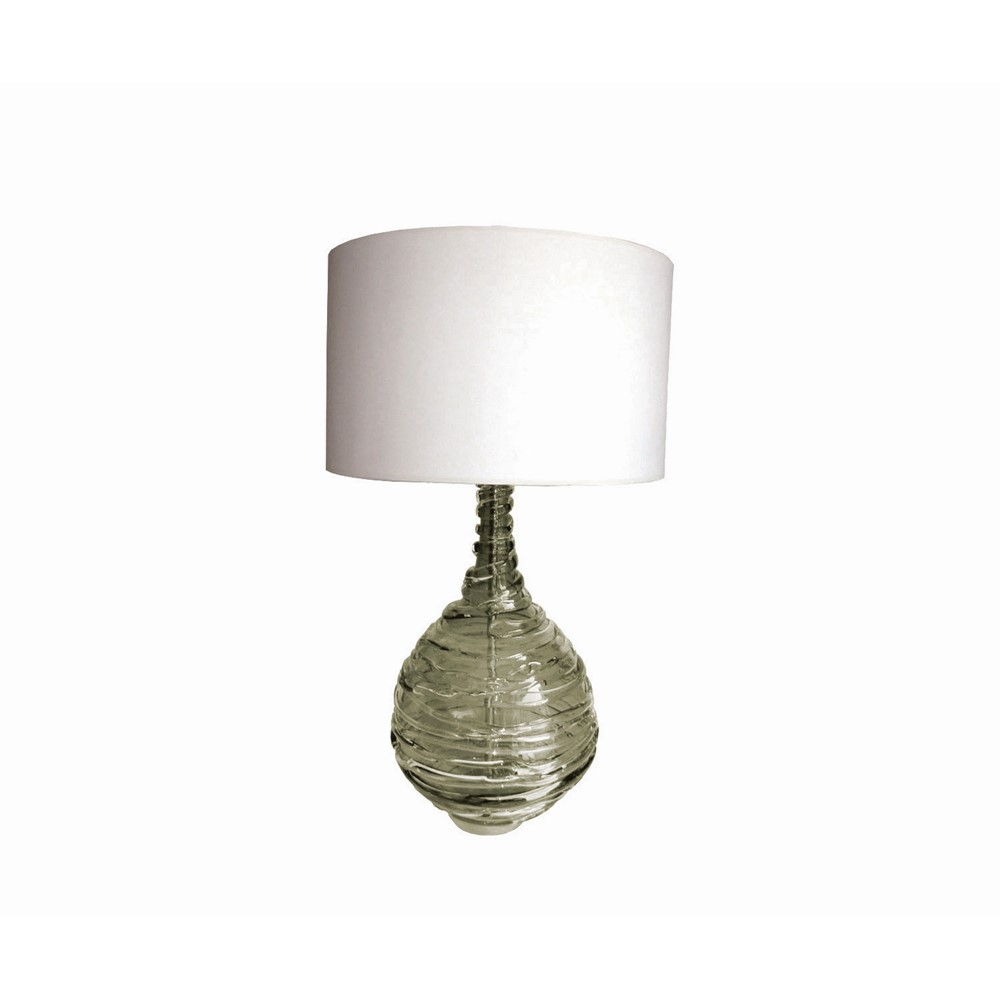 Matilda Crystal Glass Lamp by William Yeoward in Sage Green